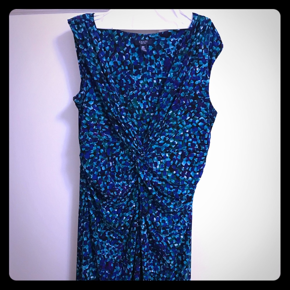 CHAPS by Ralph Lauren, blue multicolor dress